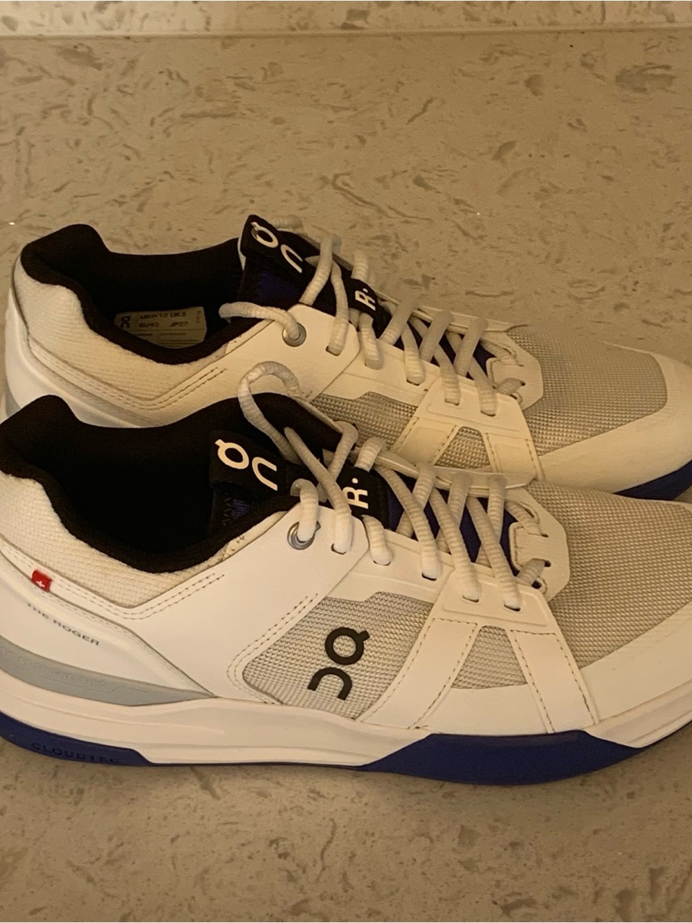 On Running The Roger Clubhouse Pro Undyed Indigo White Blue Women Sz 10 Tennis - Picture 4 of 10